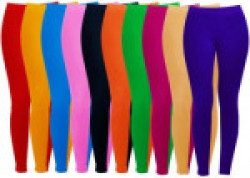 PRETTYFIT32 Legging For Girls(Multicolor Pack of 10)
