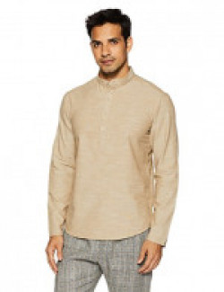 Diverse Men's Solid Regular Fit Casual Shirt (DVC11C1L02-147B_Khaki_X-Large)