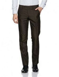 John Miller Men's Formal Trousers (8907372054667_1Ot23751_28W x 35L_Brown)