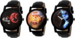 KAJARU KJR-1001 MAHADEV SET OF 3 ANALOG Watch  - For Men