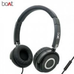 boAt BassHeads 900 Super Extra Bass On-Ear wired Headphones with Mic (Black)