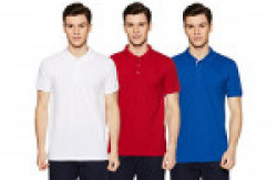 Xessentia Men's Polo (XPO3P3_Medium_Royal, Red and White) (Pack of 3)