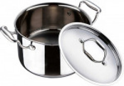 Bergner Argent Stainless Steel Casserole with Lid, 22cm