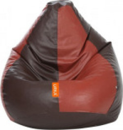 ORKA XXL Bean Bag Cover  (Without Beans)(Brown, Tan)