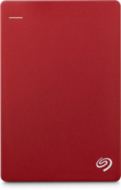 Seagate Plus Slim 2 TB Wired External Hard Disk Drive(Red, Mobile Backup Enabled)