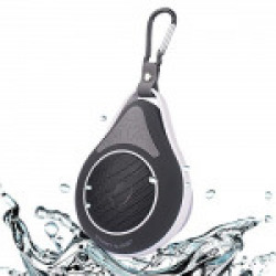 SJSW Bluetooth Waterproof Outdoor Sports Running Drop Scale Audio Speaker with Hanger and Dedicated Suction Cup (Black)
