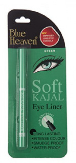 Blue Heaven Soft Kajal Eyeliner, Green, 0.31g