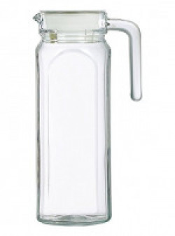 Frabjous Crystal Clear Glass Water Jug, 1050 ml
