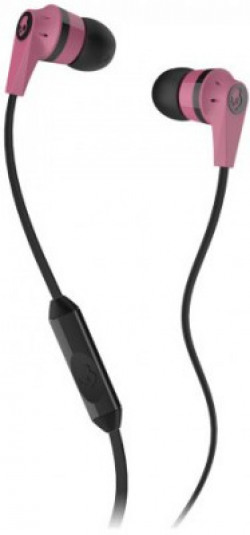 Skullcandy Ink'd Headset with mic(Pink & Black, In the Ear)