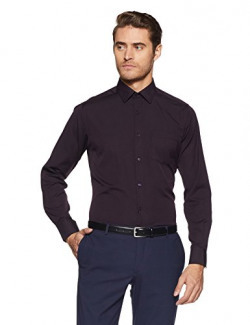Diverse Men's Plain Regular Fit Cotton Formal Shirt (DVF01F1L02-420-44_Maroon)