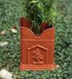 Brown Recycled Polypropylene Tulsi Small Planter Pot By Rajesh