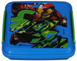 Marvel Avenger Plastic Lunch Box, 330ml, Blue/Green