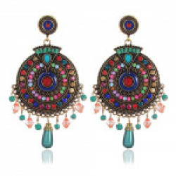YouBella Non Precious Metal Fashion Jewellery Bohemian Stylish Multi-Color Fancy Party Wear Earrings for Girls and Women
