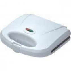 SNOWBIRD® 2-Slice Sandwich Maker for Home & Office, ABS Plastic Body, 750-Watt Machine Bread Toaster (White) SB-SM02