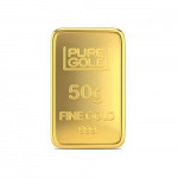 Joyalukkas Assayer Certified 50 grams 24k (999) Yellow Gold Precious Gold Bar
