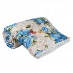 Shopnetix Summer Special 100% Premium Anti-Pilling Super Soft Micro Cotton Floral Print Single Bed AC Dohar/Summer AC Blanket- Blue Iris Flowers