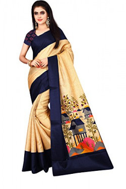 Leriya Fashion Women's Bhagalpuri Silk A-line Kurta, Medium (Black, Lf-(k2034)M)