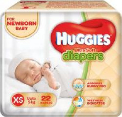 Huggies Ultra Soft Diaper - XS  (22 Pieces)