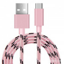 MarsTech 1m Type C Charger Cable, Durable Nylon Braided USB C Fast Charging Cable to USB 2.0 for Google Pixel, Samsung S8, Nexus 6P 5x, LG G5, Nokia N1 Tablet, ASUS Zen Aio, HTC 10, Honor 8 - More Rose Pink