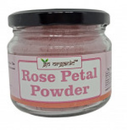 Go Organic Rose Petal Powder for skin and hair - 150 gm -Glass jar Pack