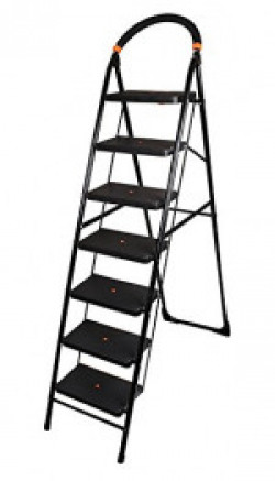 PARASNATH Prime Black Heavy Folding Milano 7 Steps Ladder