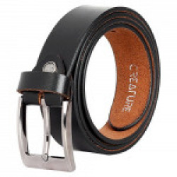 Creature Formal/Casual Black Color Genuine Leather Belts For Men (Lenght- 46 inches || BL-020-35MM)