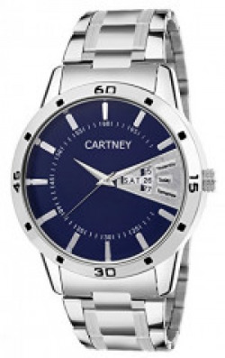 Cartney Analogue Blue Dial Day & Date Men's Watch - CTY9904