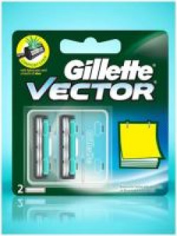 Gillette Vector plus Manual Shaving Razor Blades (Cartridge) 2s pack (Pack Of 9)