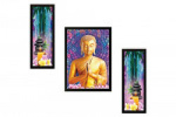 Buddha Print Framed Painting Set of 3 @ 60% off