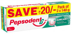 Pepsodent Expert Protection Gum Care Toothpaste, 2 x 140 g, with Save Rs. 20/-