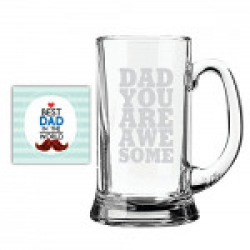 YaYa cafe You are Awesome Dad Engraved Beer Mug for Dad - Icon Beer Mug 580ml