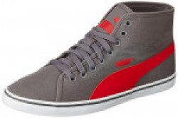 Puma Men's Elsu V2 Midcv Grey and Red Sneakers - 7 UK/India (40.5 EU)