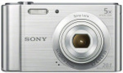 Sony DSC-W800 20.1 MP Point and Shoot Digital Camera with 5x Optical Zoom (Silver) + Memory Card + Camera Case