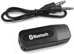 KOJO v2.1+EDR Car Bluetooth Device with 3.5mm Connector, Adapter Dongle, Transmitter, USB Cable, Audio Receiver(Black)