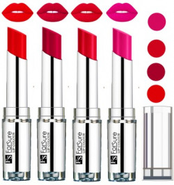 Forsure Ruby Red,Rose Pink,Hot Red,Magenta VELVET MATTE LIPSTICK(Ruby Red,Rose Pink,Hot Red,Magenta)