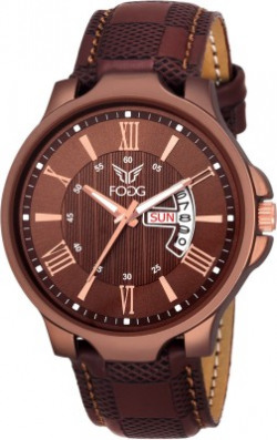 Fogg 1164-BR Brown Day and Date Unique New Watch  - For Men