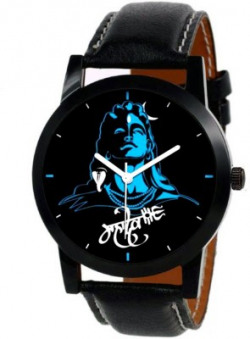ADIXION M Mahadev Watch with Black Leather Strap (Lord Siva) Watch  - For Men & Women