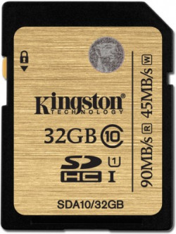 Kingston 32 GB SDHC Class 10 90 MB/S  Memory Card