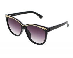 Vast UV Protection Designer Cat Eye women Sunglasses(Gld|Grey Lens).