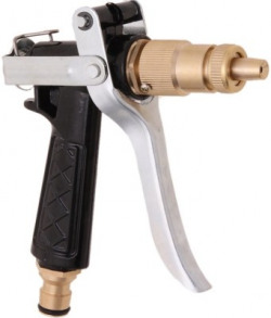 NIRVA High Pressure Brass Hose Nozzle Adjustable Water Spray gun for car Motorbike And Any Vehicle Cleaning , For Gardening, For Washing , Forced Pichkari , With Best Quality with Hose Clamp High Pressure Washer