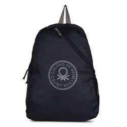United Colors of Benetton Eco Bag 19.5 Ltrs Navy/Grey Casual Backpack (0IP6ECOBPNG2I)