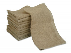 Divine Overseas 12 Piece Cotton Face Towel Set - Beige