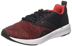 Puma Unisex Nrgy Comet Black-High Risk Red and Running Shoes-7.5 UK/India (41 EU)(19055601)