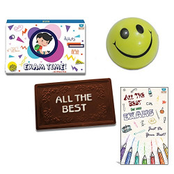Bogatchi All The Best Chocolate Bar, 70g with Free Smiley Ball and Exam Wishes Greeting Card