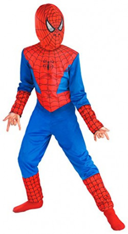 Fancydresswale Spiderman Costume For Kids (Medium (4-6 Yrs) - Blue And Red