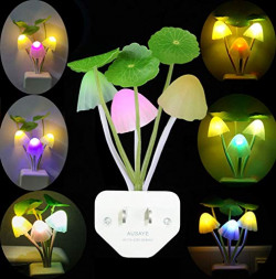 DFS Fancy Color Changing LED Mushroom Night Light - Solar Sensored