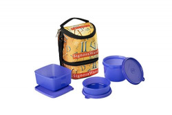 Signoraware Roman Trio Lunch Box with Bag Set, 3-Pieces, Deep Violet