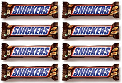 Snickers Chocolate Bar, 50 gm -Pack of 8