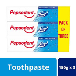 Pepsodent 2 in 1 Cavity Protection - 150 g (Pack of 3)