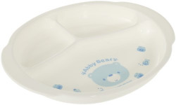 Abby Bear Section Plate (White/Blue)